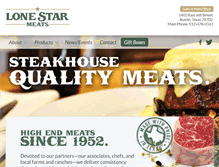 Tablet Screenshot of lonestarmeats.com